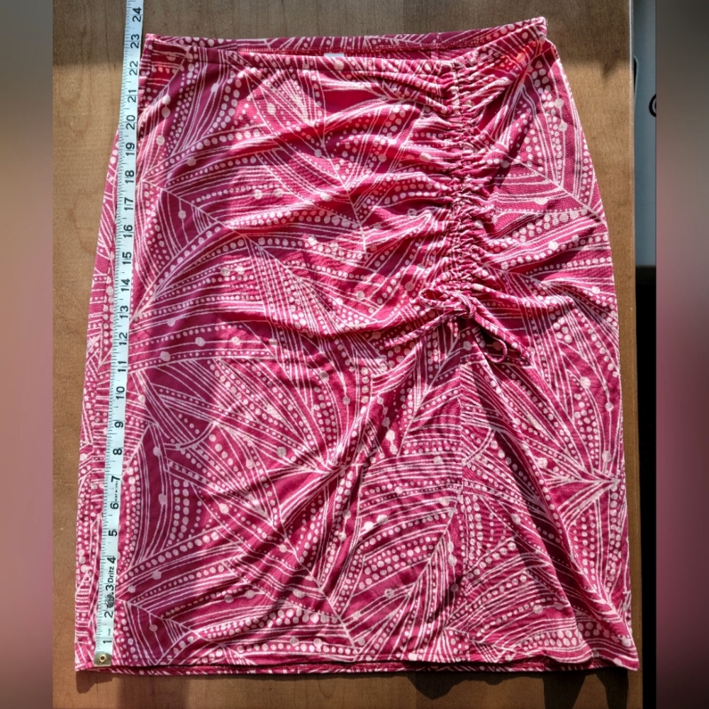 Sz S EUC Pink Tribal Y2K Style Old Navy Skirt With Side Ruching